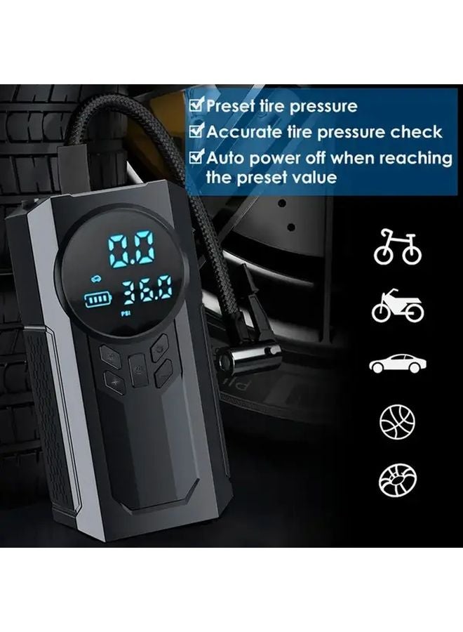 Upgraded Jump Starter With Air Compressor 150 PSI Tire Inflator LED Flashlight Safety Hammer - Image 2